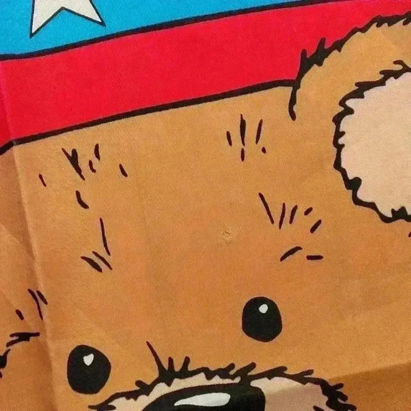 Vintage RARE  Patriotic Teddy Bear 1997 Firework USA Large Flag Independence Day - Picture 10 of 10